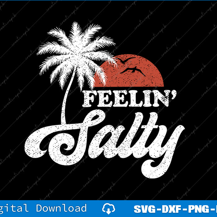 Instant Message Feelin Salty Women's Short Sleeve SVG PNG Printable Files