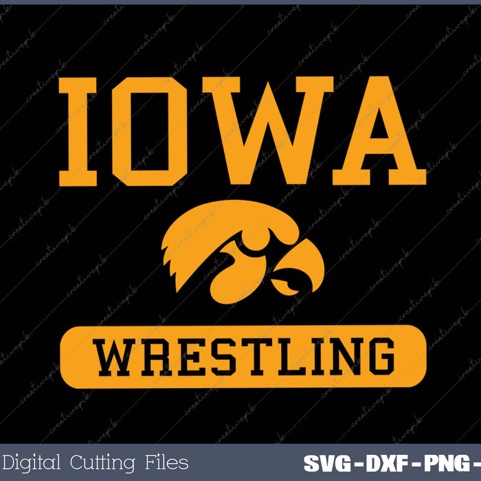 Lowa Wrestling Hawkeye State Long Sleeve SVG PNG Cutting Files