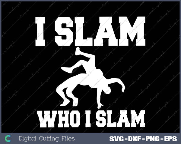 I slam who i slam Funny tennis V-Neck