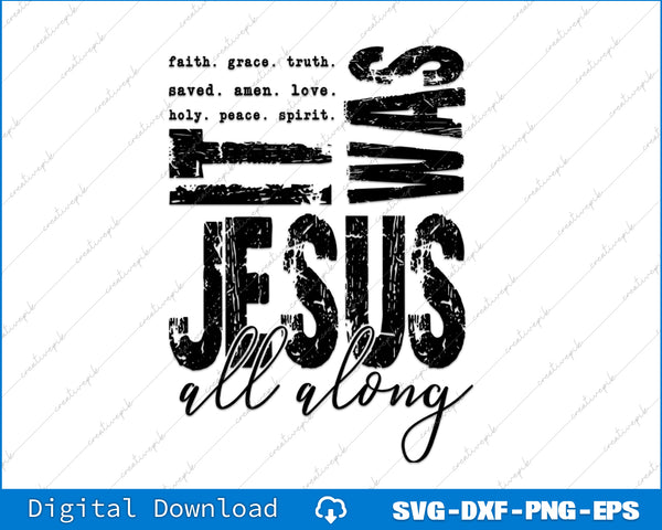 Text design with motivational phrases on a white background, featuring the phrase 'I was Jesus all along'.