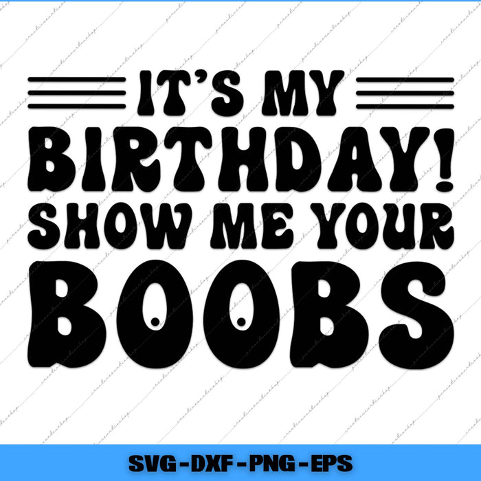 Text graphic with humorous birthday message on a white background