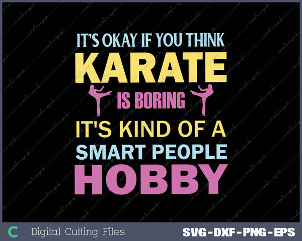 Motivational quote about karate on a black background with colorful text.