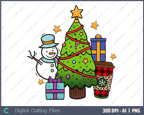 Item Characters Christmas Tree AI PNG Sublimation File