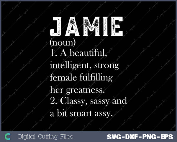 JAMIE Definition Personalized Name Funny Christmas Gift 