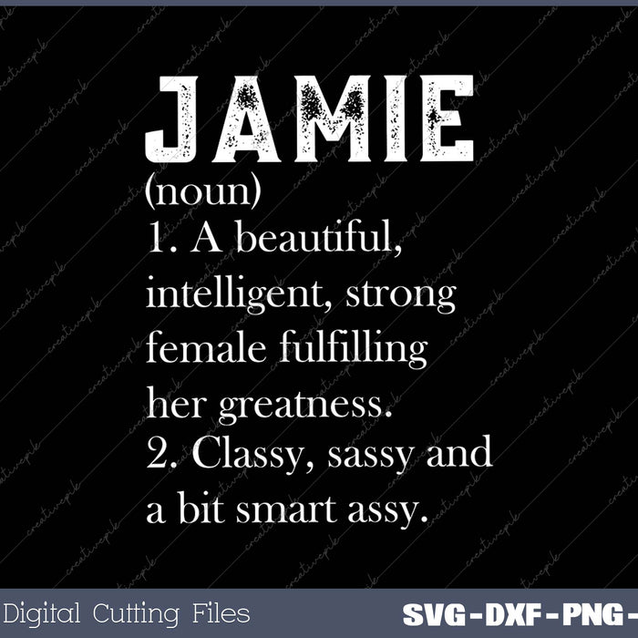 JAMIE Definition Personalized Name Funny Christmas Gift 