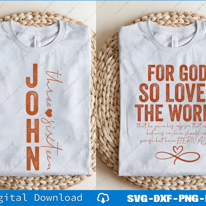 Two white t-shirts with printed text on a woven surface, featuring digital download options.