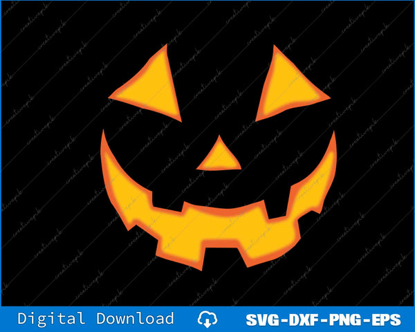 Jack O Lantern Face Pumpkin Halloween SVG PNG Cutting File