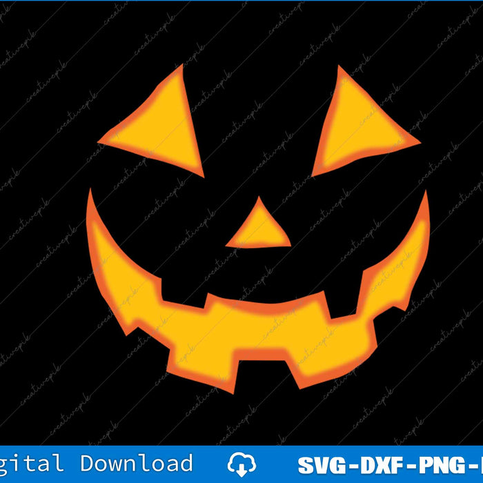 Jack O Lantern Face Pumpkin Halloween SVG PNG Cutting File