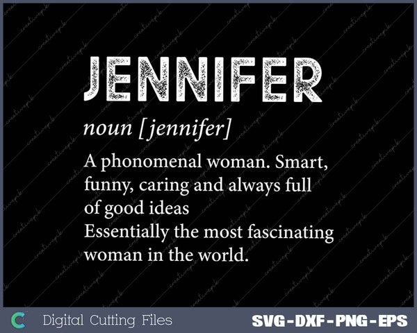 Vintage Jennifer Name SVG PNG Cutting Printable Files