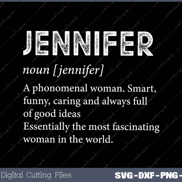 Vintage Jennifer Name SVG PNG Cutting Printable Files