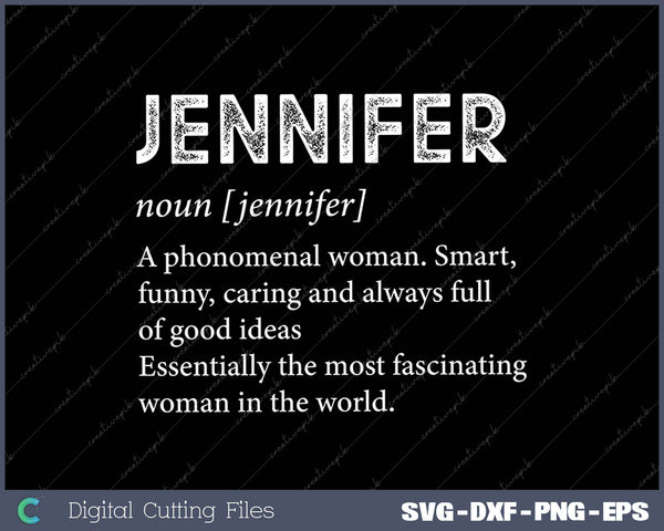 Jennifer Name SVG PNG Cutting Printable Files