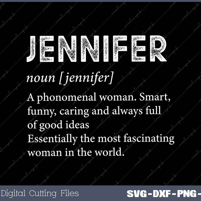 Jennifer Name SVG PNG Cutting Printable Files