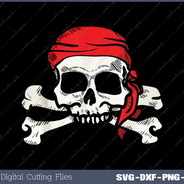 Jolly Roger Pirate Skull and Crossbones SVG