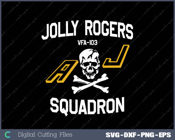 Jolly Rogers Strike Fighter Squadron VFA-103 Design SVG PNG Cutting Printable Files