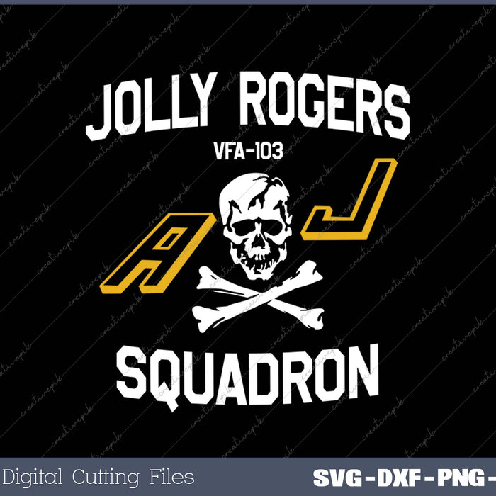 Jolly Rogers Strike Fighter Squadron VFA-103 Design SVG PNG Cutting Printable Files