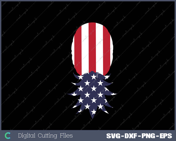 July Patriotic Red White Blue Upside Down Pineapple Swinger 