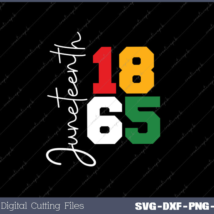 Juneteenth 1865 African American SVG PNG Cutting Printable Files