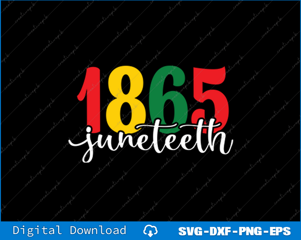 Juneteenth Black History1865 SVG PNG Cutting Printable Files
