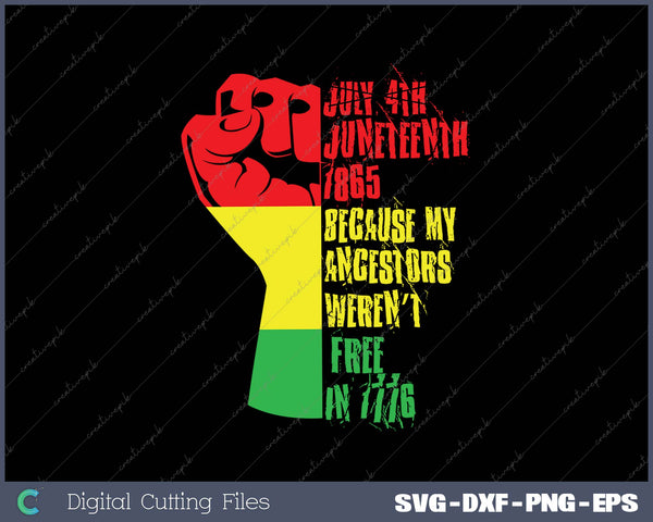 Juneteenth My Ancestors Free Black African Flag Pride