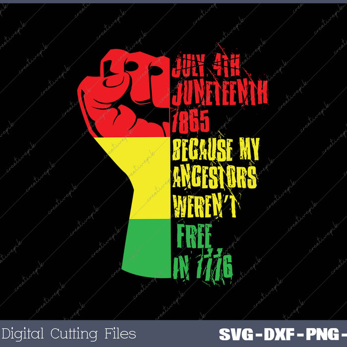 Juneteenth My Ancestors Free Black African Flag Pride