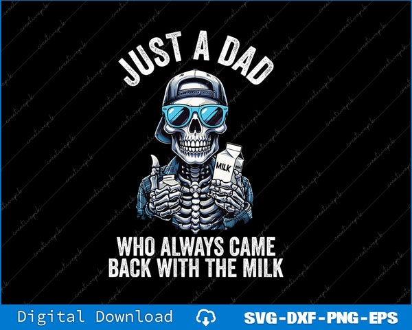 Just A Dad Who Always Came Back With The Milk SVG PNG Files
