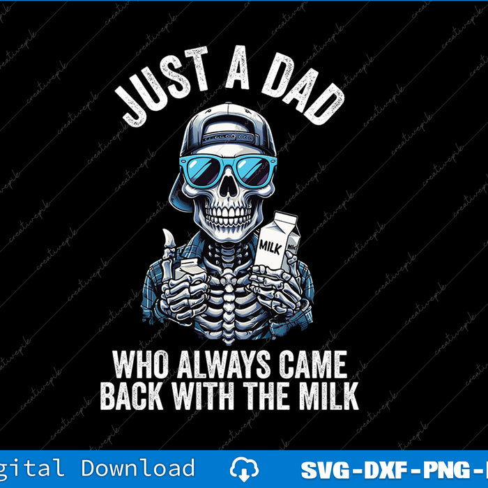 Just A Dad Who Always Came Back With The Milk SVG PNG Files