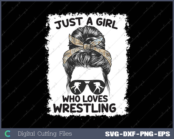 Just A Girl Who Loves Wrestling Funny Wrestle Lover Wrestler 