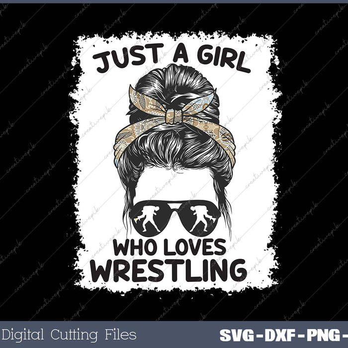 Just A Girl Who Loves Wrestling Funny Wrestle Lover Wrestler 