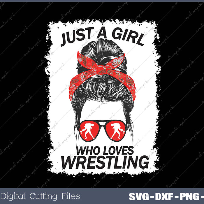 Just A Girl Who Loves Wrestling Funny Wrestle Lover Wrestler