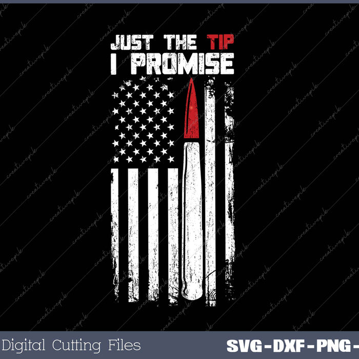 Just The Tip I Promise Veteran US Flag SVG PNG Cutting Printable Files