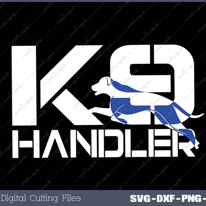 K-9 Handler Police SVG PNG Cutting Printable Files