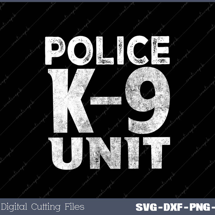 K-9 Police Officer Law Enforcement Cop SVG PNG Cutting Printable Files