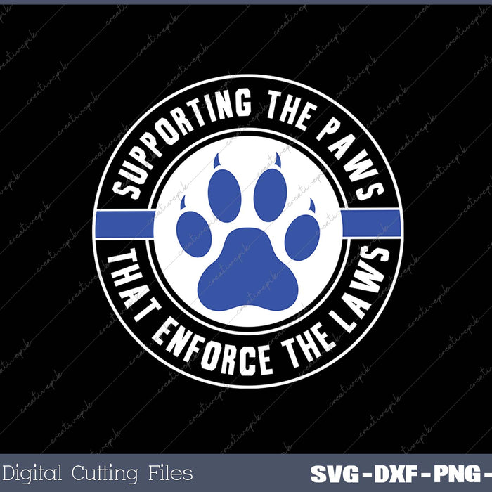 K9 Police Officer Support Law Enforcement SVG PNG Cutting Printable Files