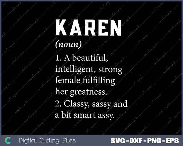 KAREN Definition Personalized Name Funny Christmas 