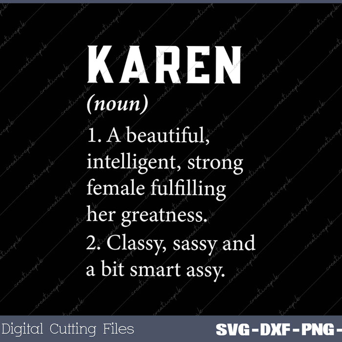 KAREN Definition Personalized Name Funny Christmas 