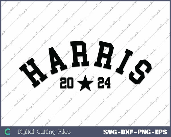 Kamala 2024 Vintage Curved Baseball Font Kamala Harris 