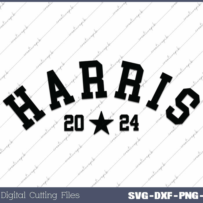 Kamala 2024 Vintage Curved Baseball Font Kamala Harris 