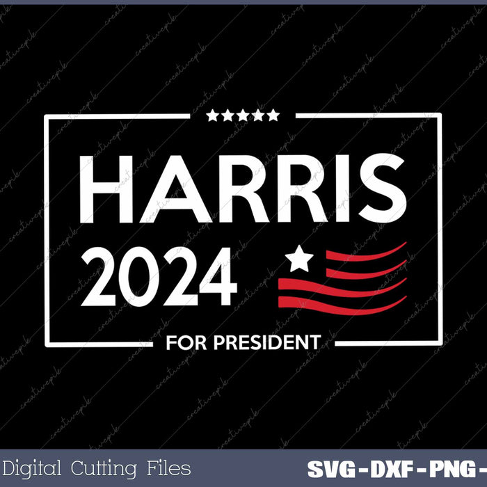 Kamala Harris 2024 Kamala For President Campaign SVG PNG Printable Files