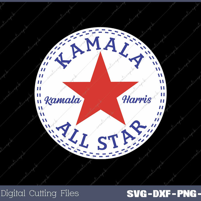 Kamala Harris All Star SVG PNG Printable Files