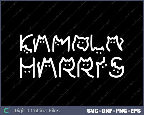 Kamala Harris Cat Lettering Funny Positive