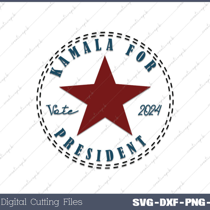 Kamala Harris for President Election 2024 SVG PNG Printable Files