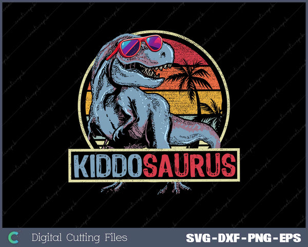 Kiddosaurus T Rex Dinosaur Kiddo Saurus Family Matching SVG Cut files