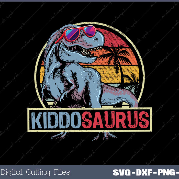 Kiddosaurus T Rex Dinosaur Kiddo Saurus Family Matching SVG Cut files