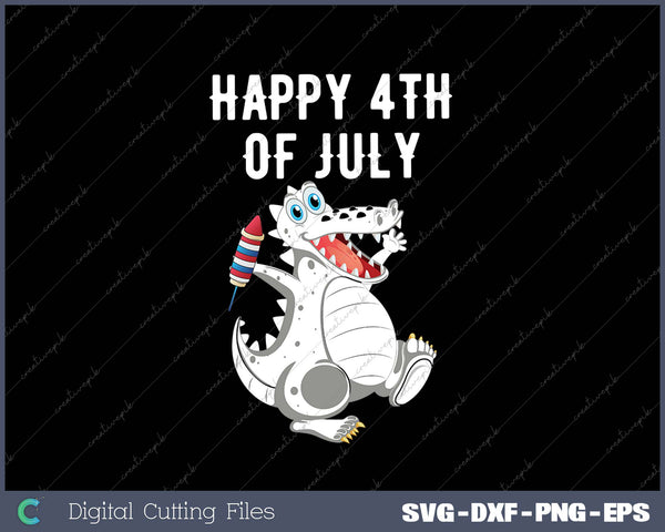 Kids Happy 4th Of July Boys Toddler Trex Dinosaur American Dino 