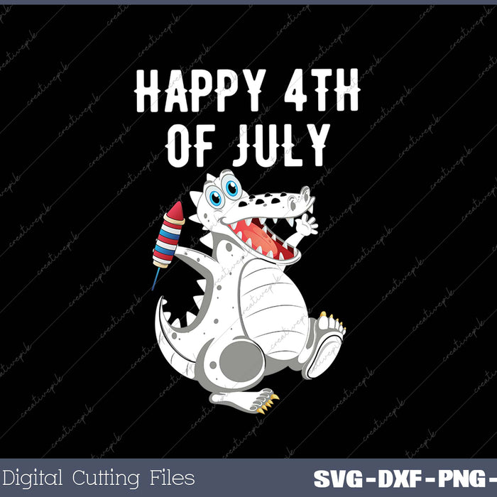 Kids Happy 4th Of July Boys Toddler Trex Dinosaur American Dino 