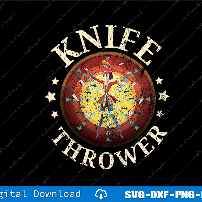 Knife Thrower Circus Birthday Party Circus Costume SVG PNG Files