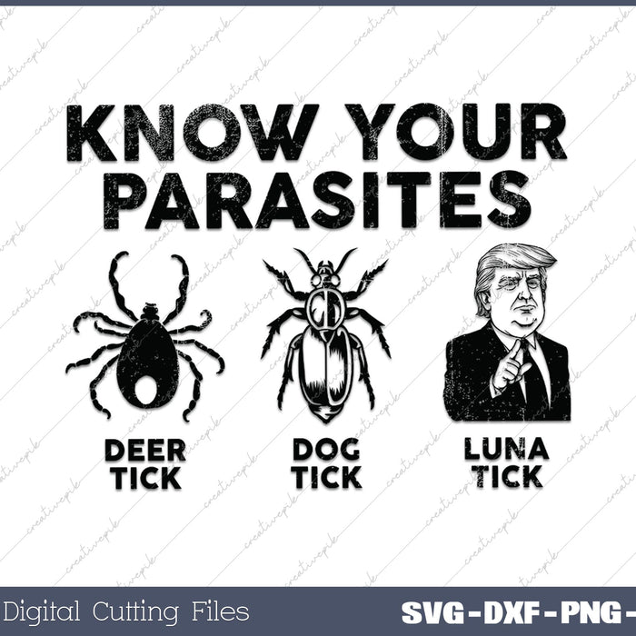 Know Your Parasites SVG PNG Cutting Printable Files