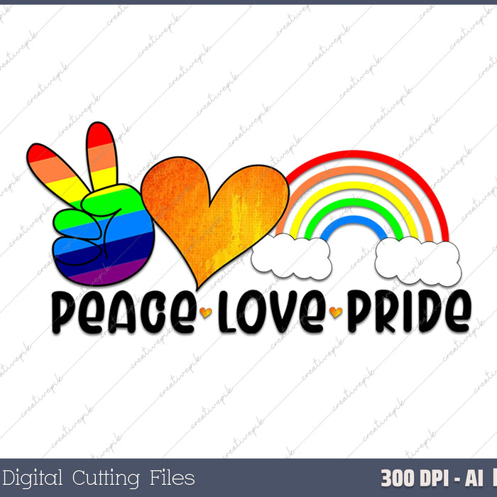 LGBT Rainbow Gay Peace Love Pride