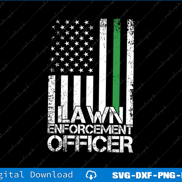 Lawn Enforcement Officer, Lawn Mowing SVG PNG Cutting Printable File