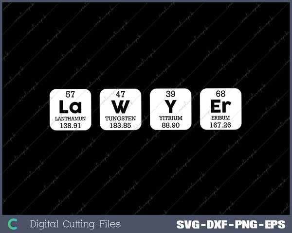 Lawyer Periodic Table Elements Funny Attorney Gift 